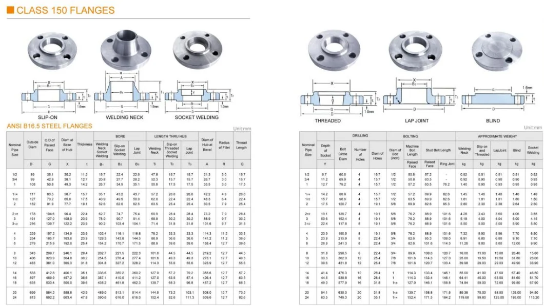 Pipe Fittings Carbon Steel Stainless Steel Forged Flange Made in China