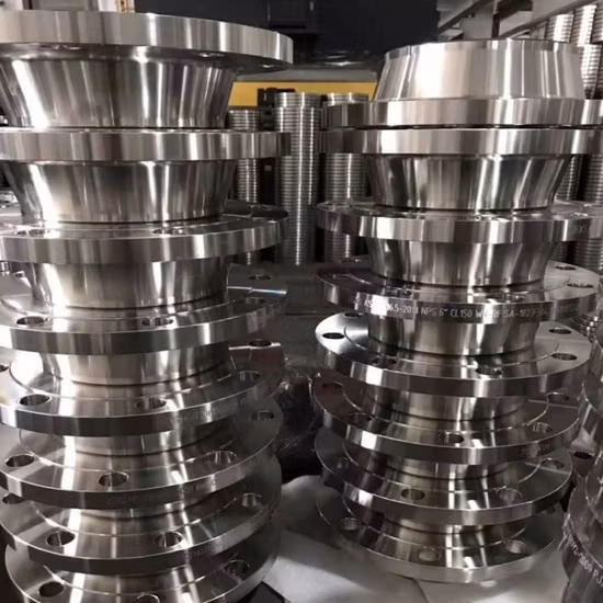 ANSI B16.5 Tubos de aço inoxidável com pescoço de solda peças sobressalentes SS304 SS316L deslizantes em flanges